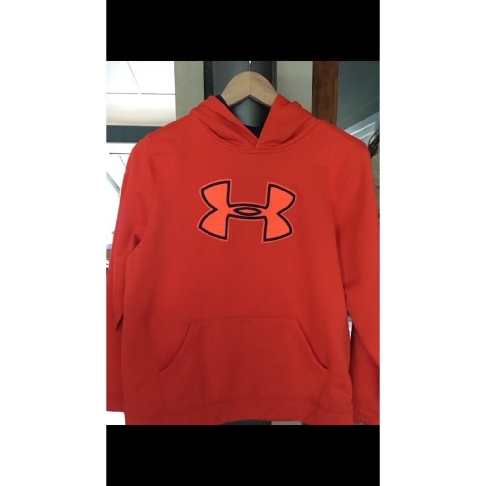 Youth XL Orange Under Armour Hoodie